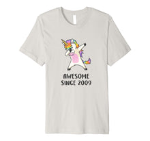 Load image into Gallery viewer, Cute Unicorn Shirt Awesome Since 2009 10th Birthday Gifts