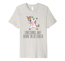 Load image into Gallery viewer, Unicorns Are Born In October Cute T Shirt Dabbing Hip Hop