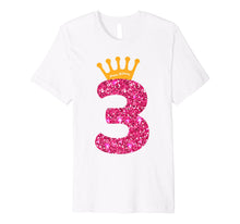 Load image into Gallery viewer, Happy Birthday Shirt, Girls 3rd Party 3 Years Old Bday