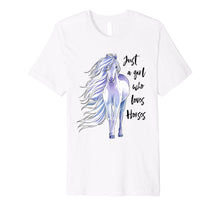Load image into Gallery viewer, Funny shirts V-neck Tank top Hoodie sweatshirt usa uk au ca gifts for Just A Girl Who Loves Horses Shirt Horse Riding Women Gifts 1021282