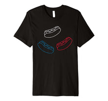 Load image into Gallery viewer, Red White Blue Hot Dogs Food USA American 4th of July Gift Premium T-Shirt 1488009