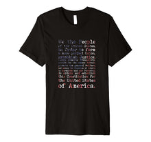 Load image into Gallery viewer, United States Constitution Preamble on American Flag shirt 1028064