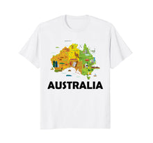 Load image into Gallery viewer, Australia T-Shirt Australian Elements Fun Map Ocenia Tee