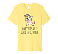Load image into Gallery viewer, Unicorns Are Born In October Cute T Shirt Dabbing Hip Hop