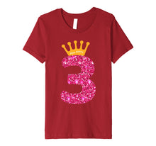 Load image into Gallery viewer, Happy Birthday Shirt, Girls 3rd Party 3 Years Old Bday