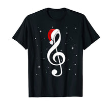 Load image into Gallery viewer, Funny shirts V-neck Tank top Hoodie sweatshirt usa uk au ca gifts for Musical Note Santa Hat Music Lover Merry Christmas Gifts T-Shirt 345758