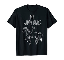 Load image into Gallery viewer, Funny shirts V-neck Tank top Hoodie sweatshirt usa uk au ca gifts for My Happy Place Horse Lover Gifts Horseback Riding Equestrian T-Shirt 143037