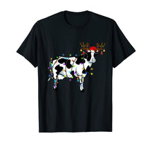Load image into Gallery viewer, Funny shirts V-neck Tank top Hoodie sweatshirt usa uk au ca gifts for Funny Cow Christmas Tee Reindeer Christmas Lights Pajama T-Shirt 144381
