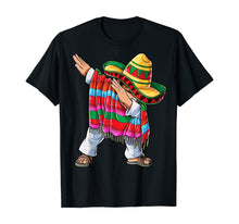 Load image into Gallery viewer, Dabbing Mexican Poncho Cinco de Mayo Men Sombrero Funny Dab T-Shirt 132892