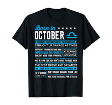 Load image into Gallery viewer, October Birthday Gifts - Born In October Libra T-Shirt T-Shirt