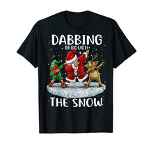 Load image into Gallery viewer, Funny shirts V-neck Tank top Hoodie sweatshirt usa uk au ca gifts for Santa Dabbing Through The Snow Funny Christmas Boys Kids T-Shirt 202145