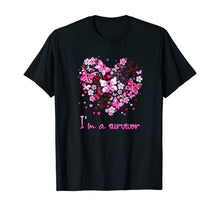 Load image into Gallery viewer, I'm a survivor heart pink ribbon breast cancer shirt 113005