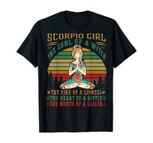 Load image into Gallery viewer, Scorpio Girl Tshirt for Yoga Black Women Birthday Gifts