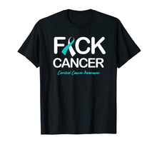 Load image into Gallery viewer, Funny shirts V-neck Tank top Hoodie sweatshirt usa uk au ca gifts for Cervical Cancer Awareness Products Fck Cancer Shirt 1027027