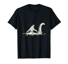 Load image into Gallery viewer, Bigfoot Sasquatch Riding The Loch Ness Monster Funny T-Shirt