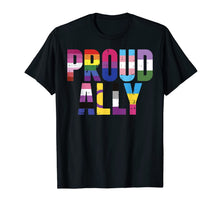 Load image into Gallery viewer, Proud Ally LGBTQ Lesbian Gay Bisexual Trans Pan Queer Gift T-Shirt 162153
