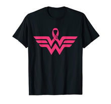 Load image into Gallery viewer, Funny shirts V-neck Tank top Hoodie sweatshirt usa uk au ca gifts for Breast Cancer Awareness Shirt-Wonder Hero Woman 458614