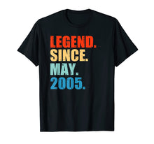 Load image into Gallery viewer, Funny shirts V-neck Tank top Hoodie sweatshirt usa uk au ca gifts for Legend Since May 2005 14th Birthday Gift 14 Years Old Shirt 130785