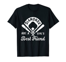 Load image into Gallery viewer, Funny shirts V-neck Tank top Hoodie sweatshirt usa uk au ca gifts for Diamonds Are A Girl's Best Friend Shirt Baseball Softball 1570814