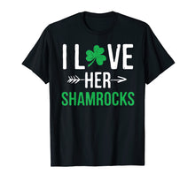 Load image into Gallery viewer, Funny shirts V-neck Tank top Hoodie sweatshirt usa uk au ca gifts for I Love Her Shamrocks T-Shirt St Patrick's Day Couples Gifts 2290754