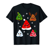 Load image into Gallery viewer, Funny shirts V-neck Tank top Hoodie sweatshirt usa uk au ca gifts for Christmas Poop Emojis Shirt - Reindeer Snowman Tree Santa 2040519