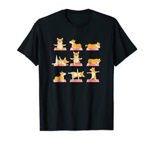 Load image into Gallery viewer, Funny shirts V-neck Tank top Hoodie sweatshirt usa uk au ca gifts for Corgi Yoga Shirt-Yoga Corgi Dog On Mat-Cool Gifts T-Shirt 2268142