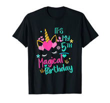Load image into Gallery viewer, It's My 5th Magical Birthday Girls Unicorn Birthday T-Shirt