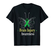 Load image into Gallery viewer, Funny shirts V-neck Tank top Hoodie sweatshirt usa uk au ca gifts for Brain Injury Awareness Butterfly Green Ribbon Tshirt Gifts 2798367