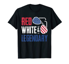 Load image into Gallery viewer, Red White Legendary American Sunglasses 4th of July Shirt 1012338