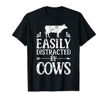 Load image into Gallery viewer, Funny shirts V-neck Tank top Hoodie sweatshirt usa uk au ca gifts for Easily Distracted By Cows T Shirt Cow Men Women Gifts Farmer 491137