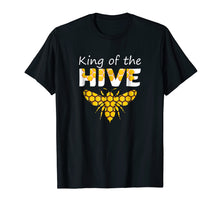 Load image into Gallery viewer, Beekeeping King Of The Hive Tshirt Beekeeper Bee Funny Gifts
