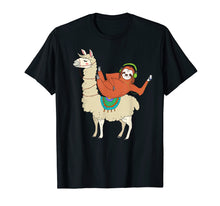 Load image into Gallery viewer, Funny shirts V-neck Tank top Hoodie sweatshirt usa uk au ca gifts for Funny Sloth riding llama T-shirt for men woman kid 5 colors 3056777
