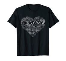 Load image into Gallery viewer, Funny shirts V-neck Tank top Hoodie sweatshirt usa uk au ca gifts for Third Grade Word Heart T-Shirt 3rd Grade Student & Teacher 241038