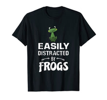 Load image into Gallery viewer, Funny shirts V-neck Tank top Hoodie sweatshirt usa uk au ca gifts for Easily Distracted By Frogs T-Shirt Funny Frog Lovers Gift 1980661