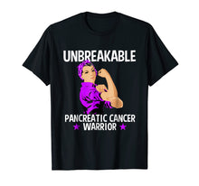 Load image into Gallery viewer, Pancreatic Cancer Awareness T Shirt Unbreakable Warrior Gift