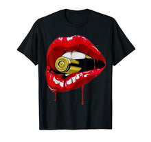 Load image into Gallery viewer, Funny shirts V-neck Tank top Hoodie sweatshirt usa uk au ca gifts for Tee Red Lips Teeth Gold Bullet Yell Vintage T-Shirt 1463902