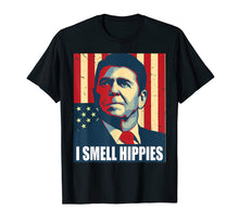 Load image into Gallery viewer, Funny shirts V-neck Tank top Hoodie sweatshirt usa uk au ca gifts for Ronald Reagan I Smell Hippies Shirt Funny Political Gifts 174695