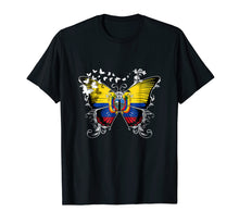 Load image into Gallery viewer, Funny shirts V-neck Tank top Hoodie sweatshirt usa uk au ca gifts for Ecuador Flag Shirt Butterfly Graphic T Shirt 3037264