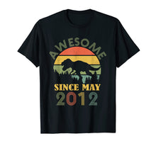 Load image into Gallery viewer, Awesome Since May 2012- Gifts 7th Birthday Dinosaur T-Shirt