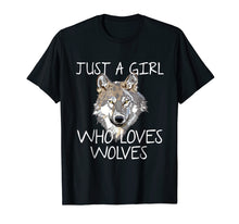 Load image into Gallery viewer, Funny shirts V-neck Tank top Hoodie sweatshirt usa uk au ca gifts for Just A Girl Who Loves Wolves Tshirt Cute Wolf Tee Shirt Gift 750866