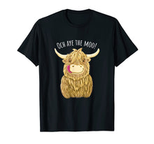 Load image into Gallery viewer, Funny shirts V-neck Tank top Hoodie sweatshirt usa uk au ca gifts for Cute Cartoon Scottish Highland Cow 'Och Aye' T-Shirt 3291815