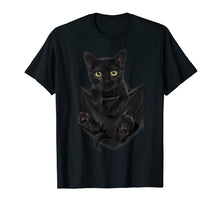 Load image into Gallery viewer, Funny shirts V-neck Tank top Hoodie sweatshirt usa uk au ca gifts for Black Cat Stern in Pocket T-Shirt Cats Tee Shirt Gifts 1217717