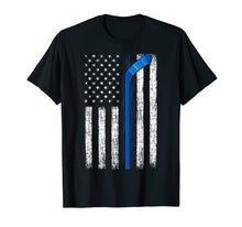 Load image into Gallery viewer, Funny shirts V-neck Tank top Hoodie sweatshirt usa uk au ca gifts for Thin Blue Line American Flag Hockey Tshirt - Police Gift 810721