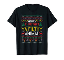 Load image into Gallery viewer, Funny shirts V-neck Tank top Hoodie sweatshirt usa uk au ca gifts for Filthy Animal Ya Merry Christmas Ugly Sweater T-Shirt 1272705