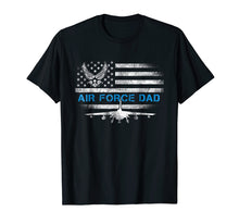 Load image into Gallery viewer, Funny shirts V-neck Tank top Hoodie sweatshirt usa uk au ca gifts for Air Force Dad Flag with F15 Jet Grunge T-Shirt 535238