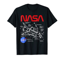 Load image into Gallery viewer, Funny shirts V-neck Tank top Hoodie sweatshirt usa uk au ca gifts for NASA Space Shuttle Schematic Layout Graphic T-Shirt 634002