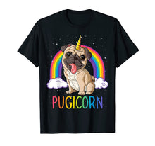 Load image into Gallery viewer, Pugicorn Pug Unicorn T Shirt Girls Kids Space Galaxy Rainbow