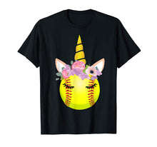 Load image into Gallery viewer, Softball Unicorn Shirt Funny Unicorn Lover Gifts For Girls