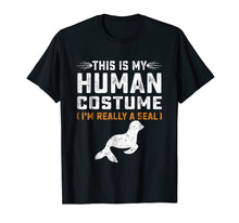 Load image into Gallery viewer, Funny shirts V-neck Tank top Hoodie sweatshirt usa uk au ca gifts for This Is My Human Costume Shirt Seal Family Animals Gifts Tee 1816144