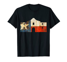 Load image into Gallery viewer, Funny shirts V-neck Tank top Hoodie sweatshirt usa uk au ca gifts for Texas Alamo wrapped in a rustic Texas flag 384311